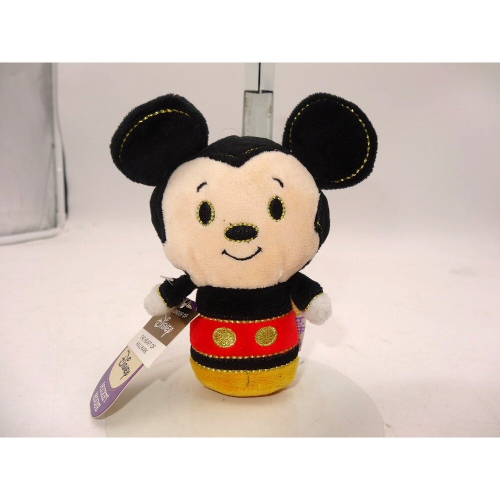 Disney Mickey Mouse Plush Hallmark Itty Bittys Collectible‎ Stuffed Gold Thread
